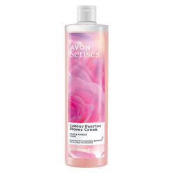 Avon Sprchový gel Senses krémový L´AMOUR SUNRISE s vůní růže a ambry 
