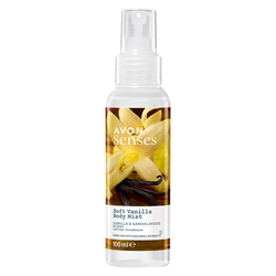 Avon Tělový sprej Naturals osvěžující s vůní vanilky a santalového dřeva 100 ml 