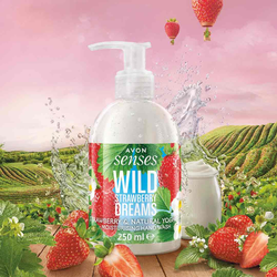 Avon tekuté mýdlo Senses WILD DREAM s vůní lesní jahody 250 ml 