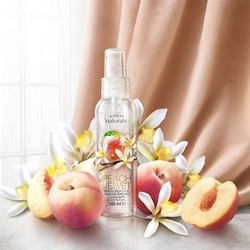 Avon Tělový sprej Naturals PEACH VELVET s vůní broskve a vanilky 100 ml 