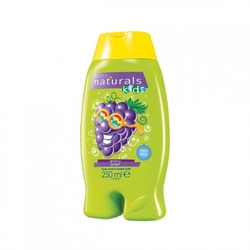 Avon Sprchový gel a pěna do koupele NATURALS KIDS 2v1 s hroznovým vínem 250 ml 