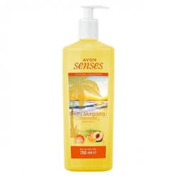 Avon Sprchový gel Senses krémový FRUITY MARGARITA s vůní broskve a pomeranče 720 ml s dávkovačem