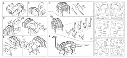 3D skládací dřevěná stavebnice DINOSAURUS 35 cm DA33355 návod