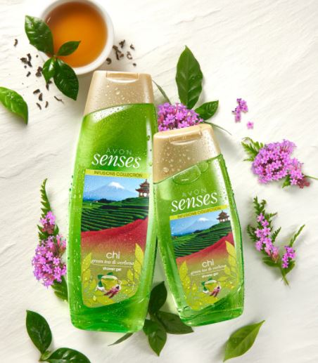 Avon Sprchový gel Senses CHI se zeleným čajem a verbenou 500 ml 