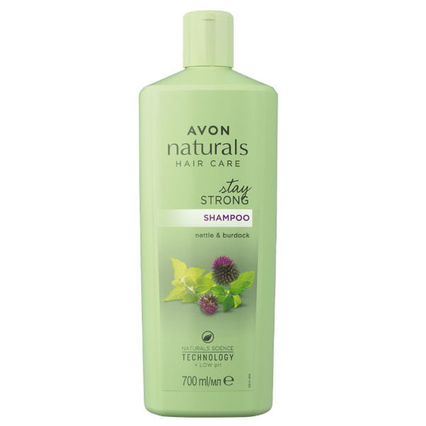 Avon Šampon Naturals vyživující s kopřivou a lopuchem pro oslabené a lámavé vlasy 700 ml 44537 renatanej.cz